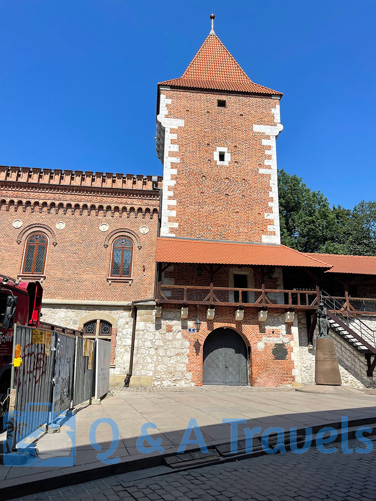 Part of St. Florian's Gate in Krakow